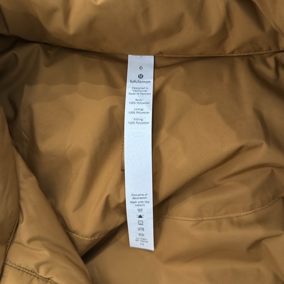 Lululemon Pure Puff Jacket | Size 6 | Spiced Bronze - Picture 9 of 12